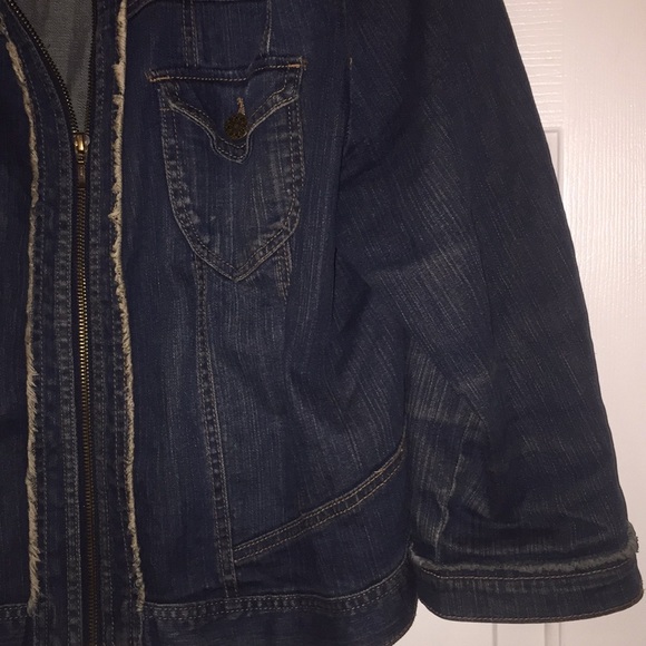 Style & Co denim jacket w/ zip front & pockets - Picture 5 of 7